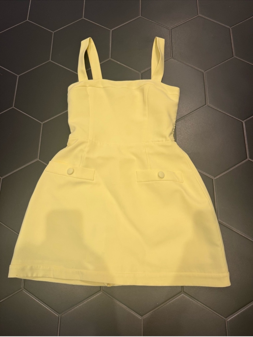 Amanda Uprichard Pale Yellow Mini Dress
